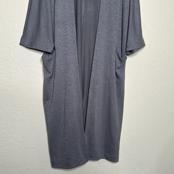 Wilfred Free Zlata LONG Sweater Open Front Kimono Cardigan Gray Medium Like NEW - Picture 6 of 16